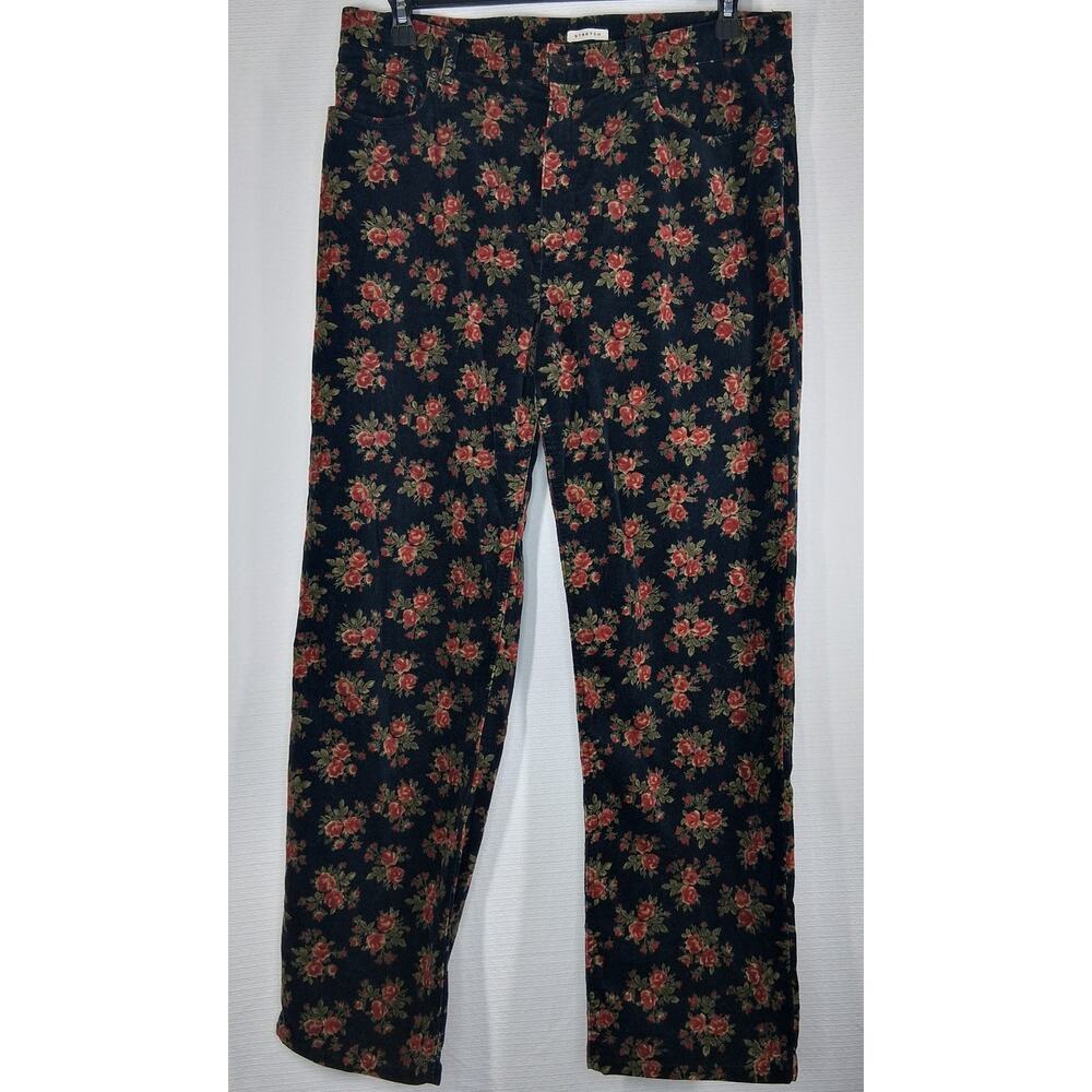 Jones New York Sport Everyday Stretch Velour Pants Jeans Women's Size 14 Hi Rise